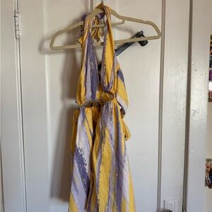 Lily Rose Yellow and Purple Mini Dress